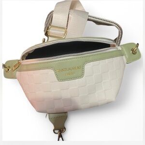 White and Green Crossbody Bag